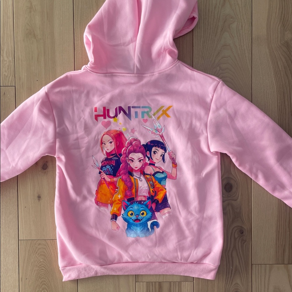 K Pop Demon Hunters Pink Kids Hoodie size 9/10